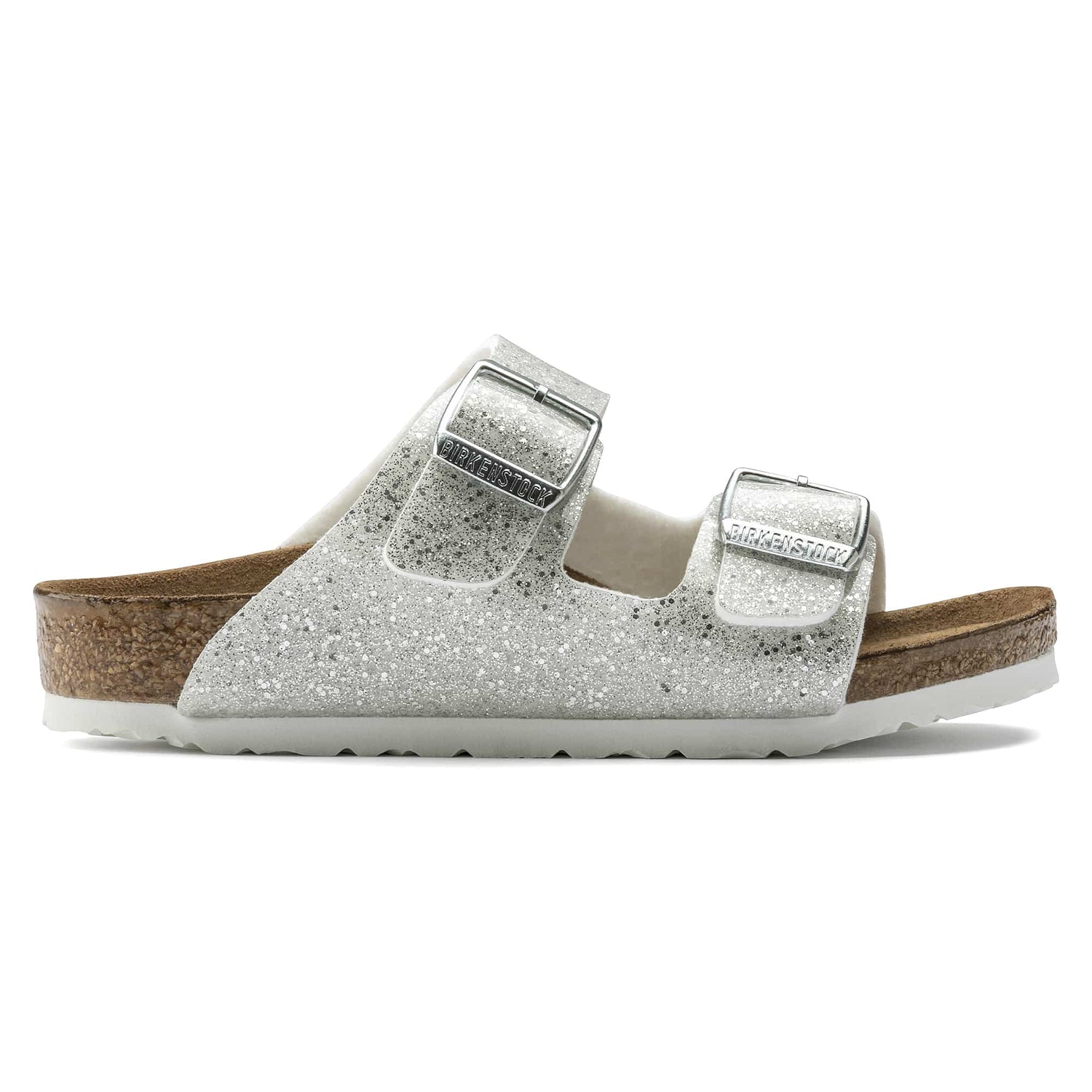 Birkenstock Sparkle White Cosmic Sparkle White Arizona Kids Birko-Flor Side View