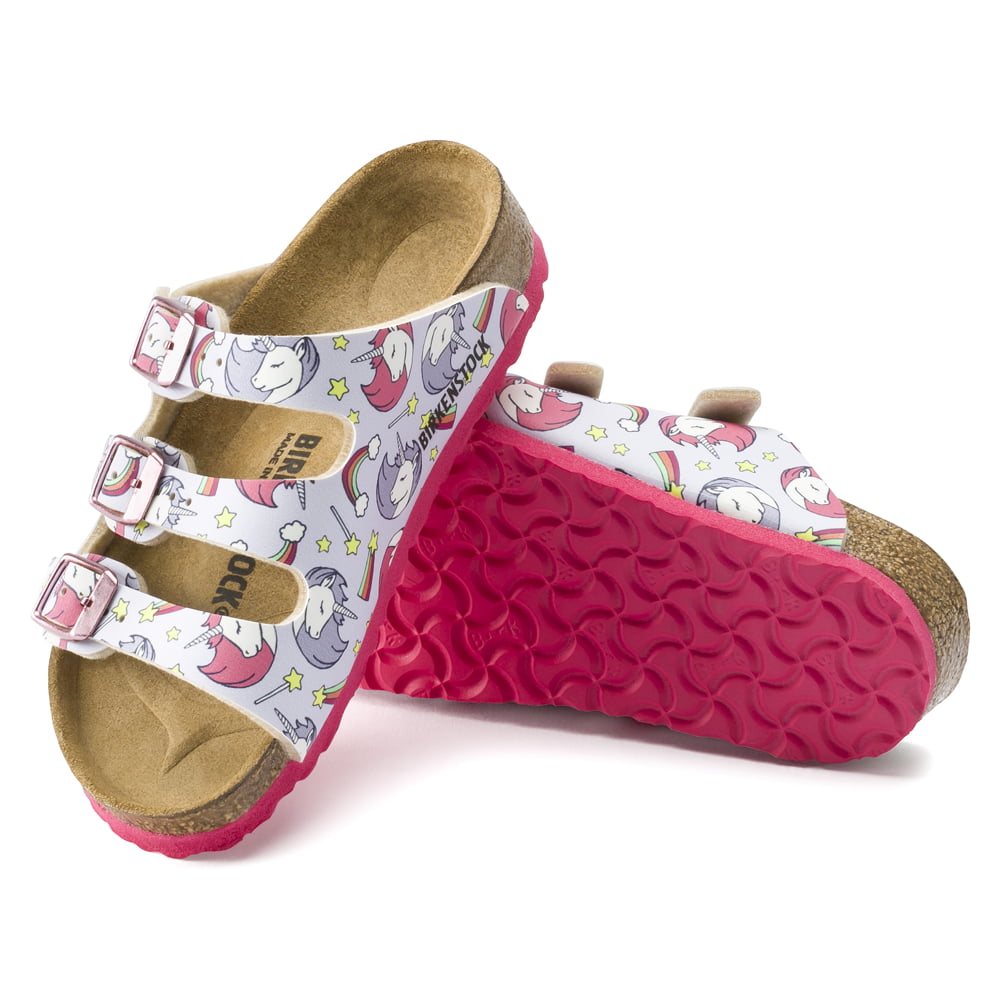 Birkenstock Unicorn Pink Florida Kids Birko-Flor Sole