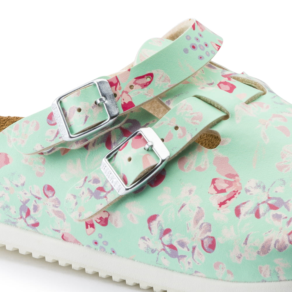 Birkenstock Flower Field Mint Kay SL Birko-Flor Close View