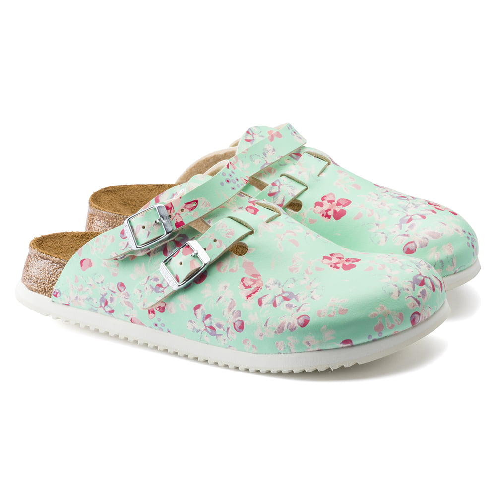 Birkenstock Flower Field Mint Kay SL Birko-Flor Pair