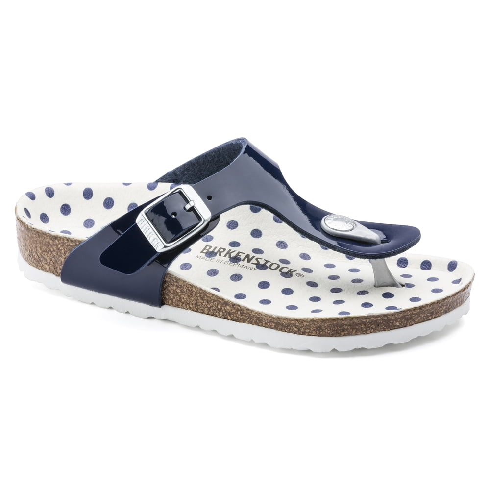 Birkenstock Nautical Dots Navy Gizeh Kids BS Birko-Flor Right Side View