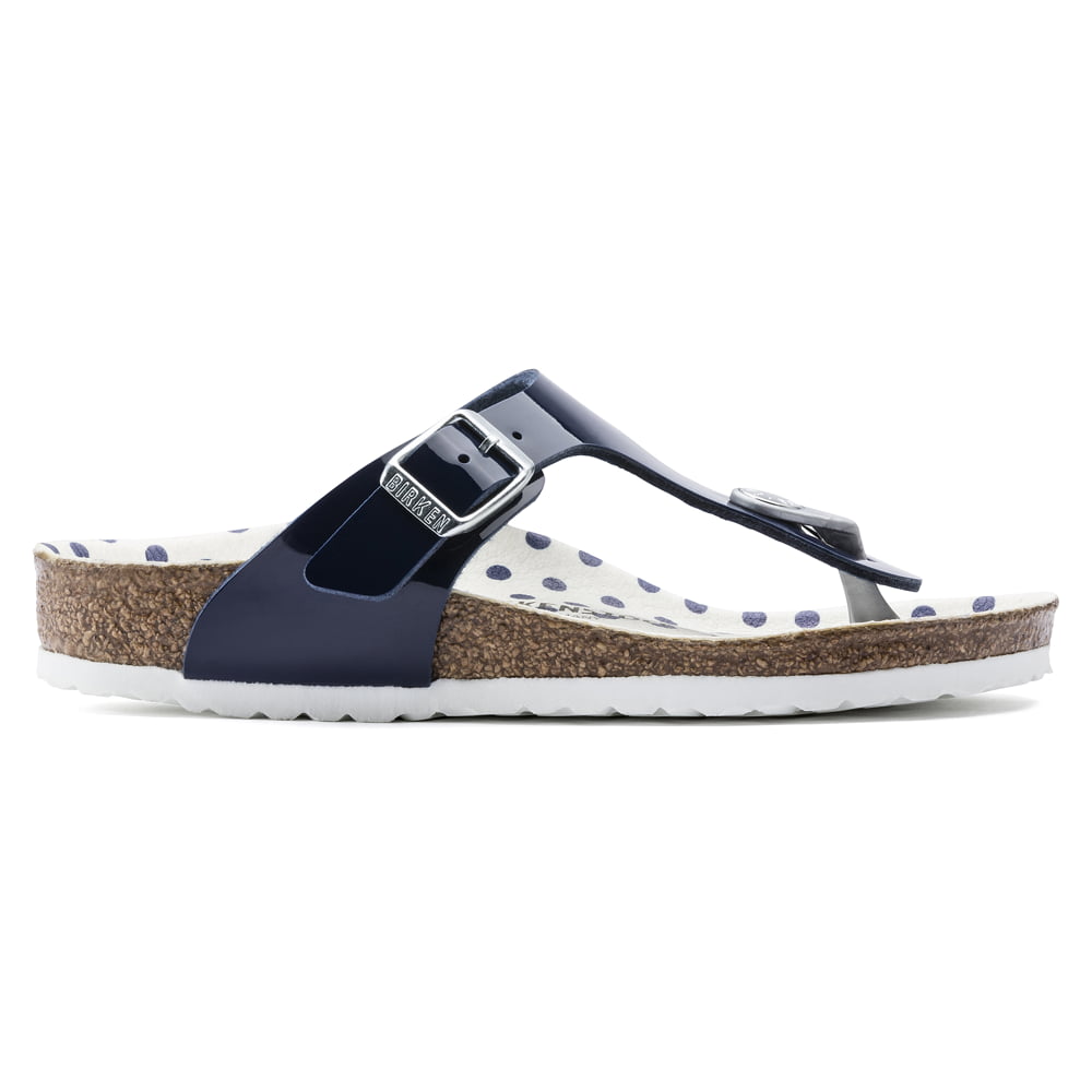 Birkenstock Nautical Dots Navy Gizeh Kids BS Birko-Flor Side View