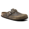 Birkenstock Mud Green Boston Oiled Leather Clog