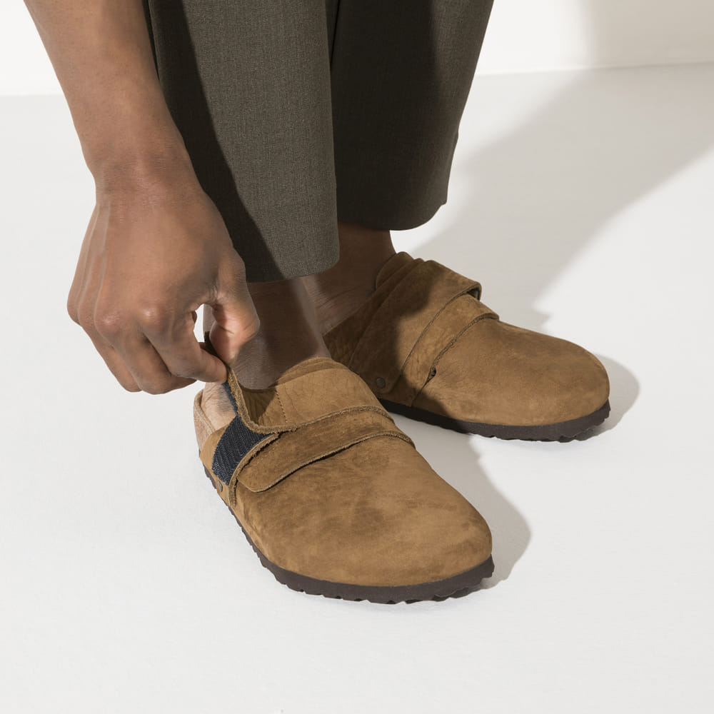 Birkenstock Nagoya's Nubuck Brown Leather Clogs