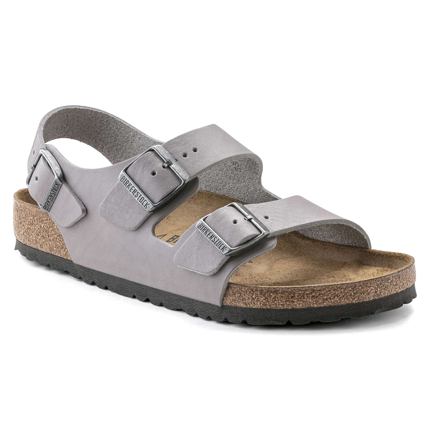 Birkenstock Milano Soft Natural Leather Gray Sandal