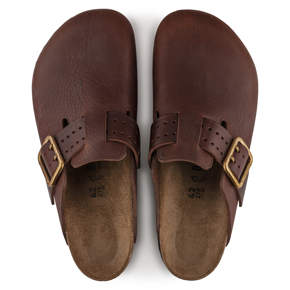 buy Birkenstock Boston Brown Bold Gap Natural Leather