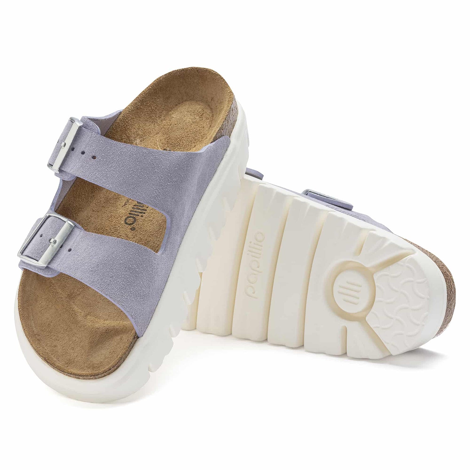 Purple Fog Chunky Suede Sandal by Birkenstock Arizona