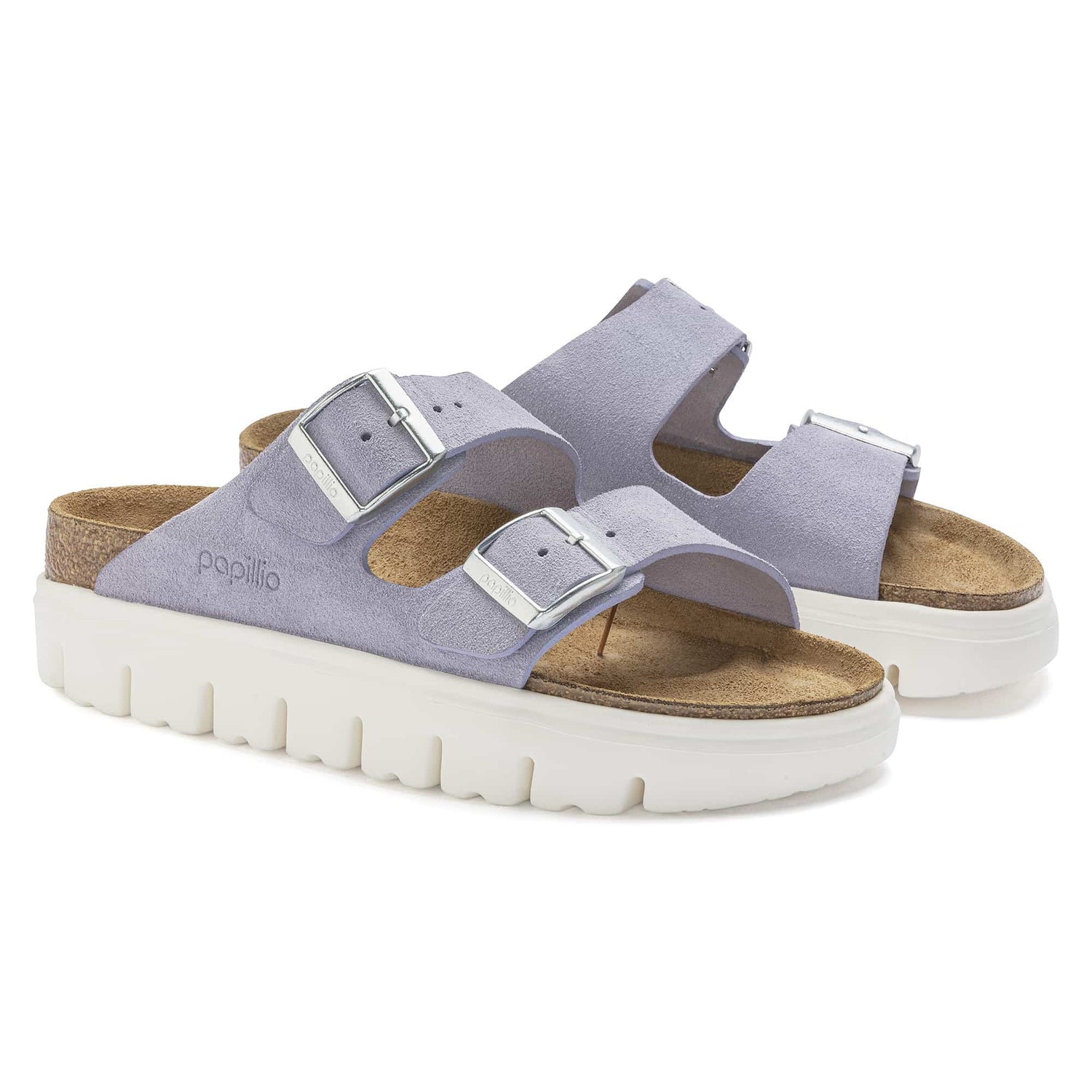 Suede Leather Purple Fog Sandal - Birkenstock Arizona Style