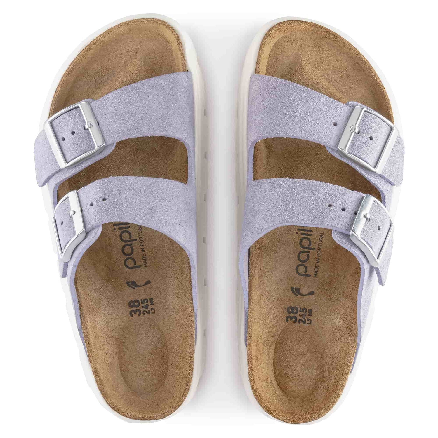 Birkenstock Arizona Chunky Suede Sandal in Purple Fog Hue