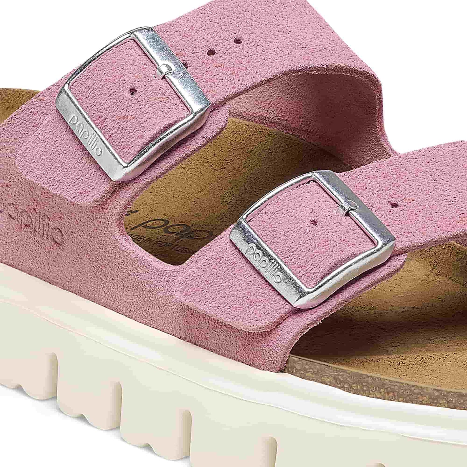 Have a look at Birkenstock Arizona Chunky pink Suede Leather 