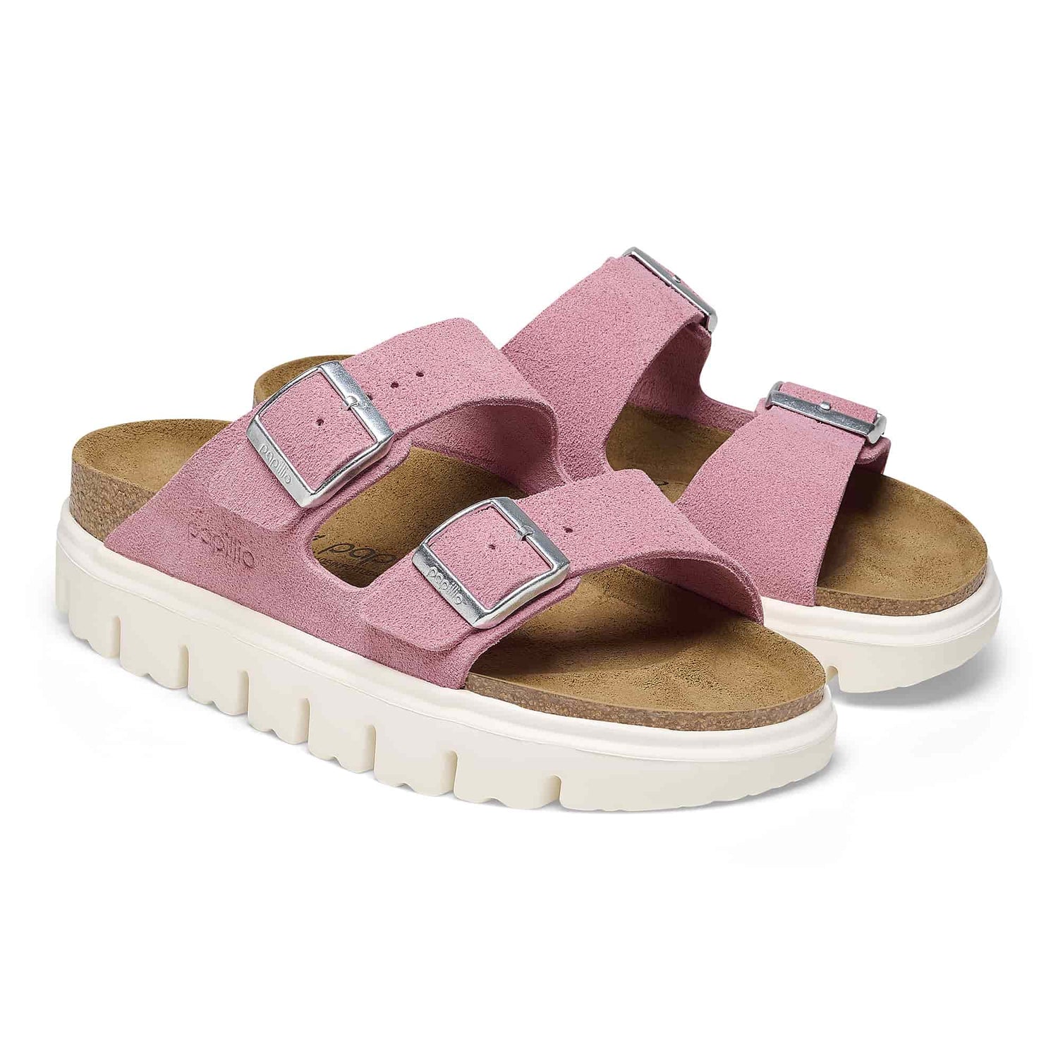 Shop Birkenstock Arizona Chunky pink Suede Leather 