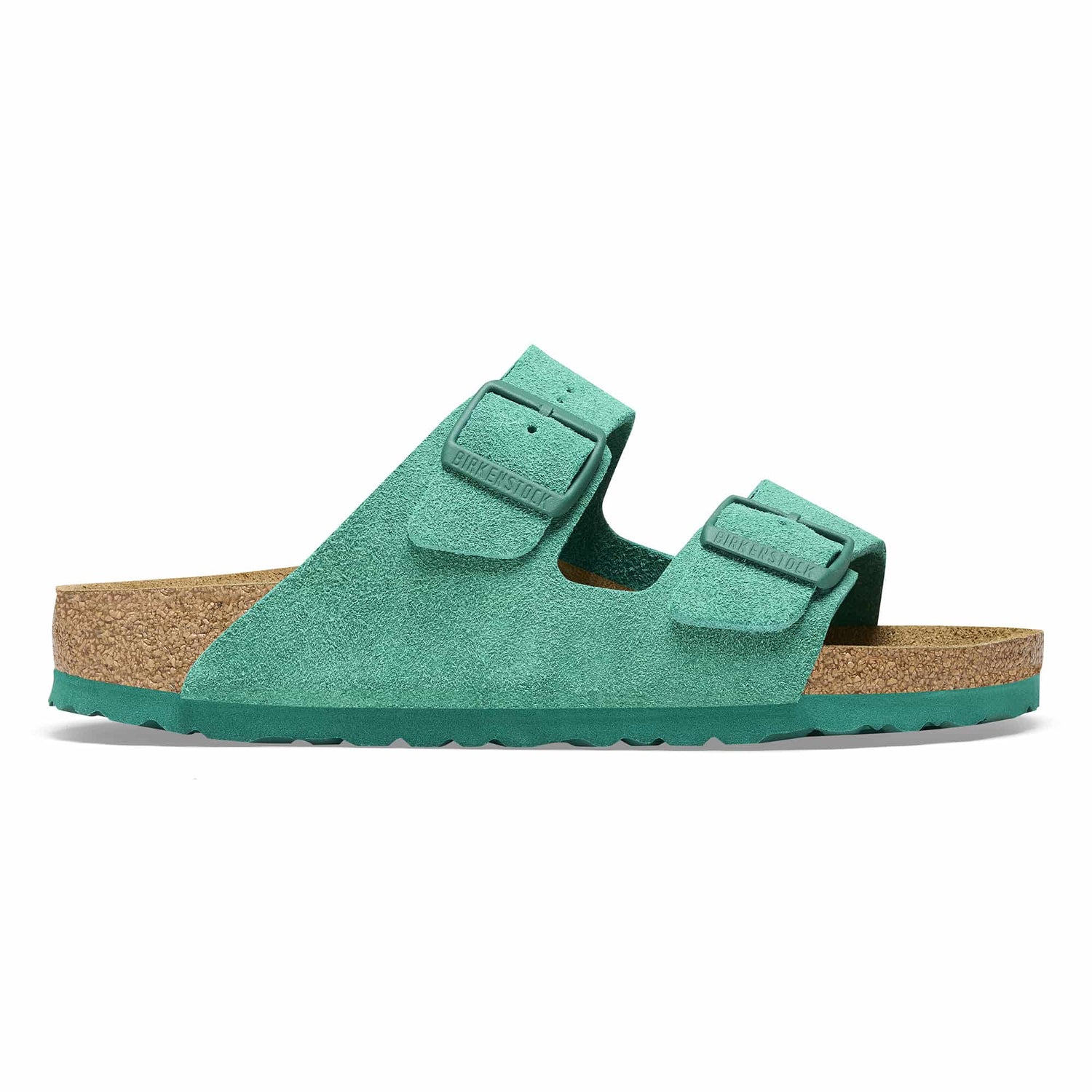 Birkenstock Arizona Green Suede Leather Sandal Side Look