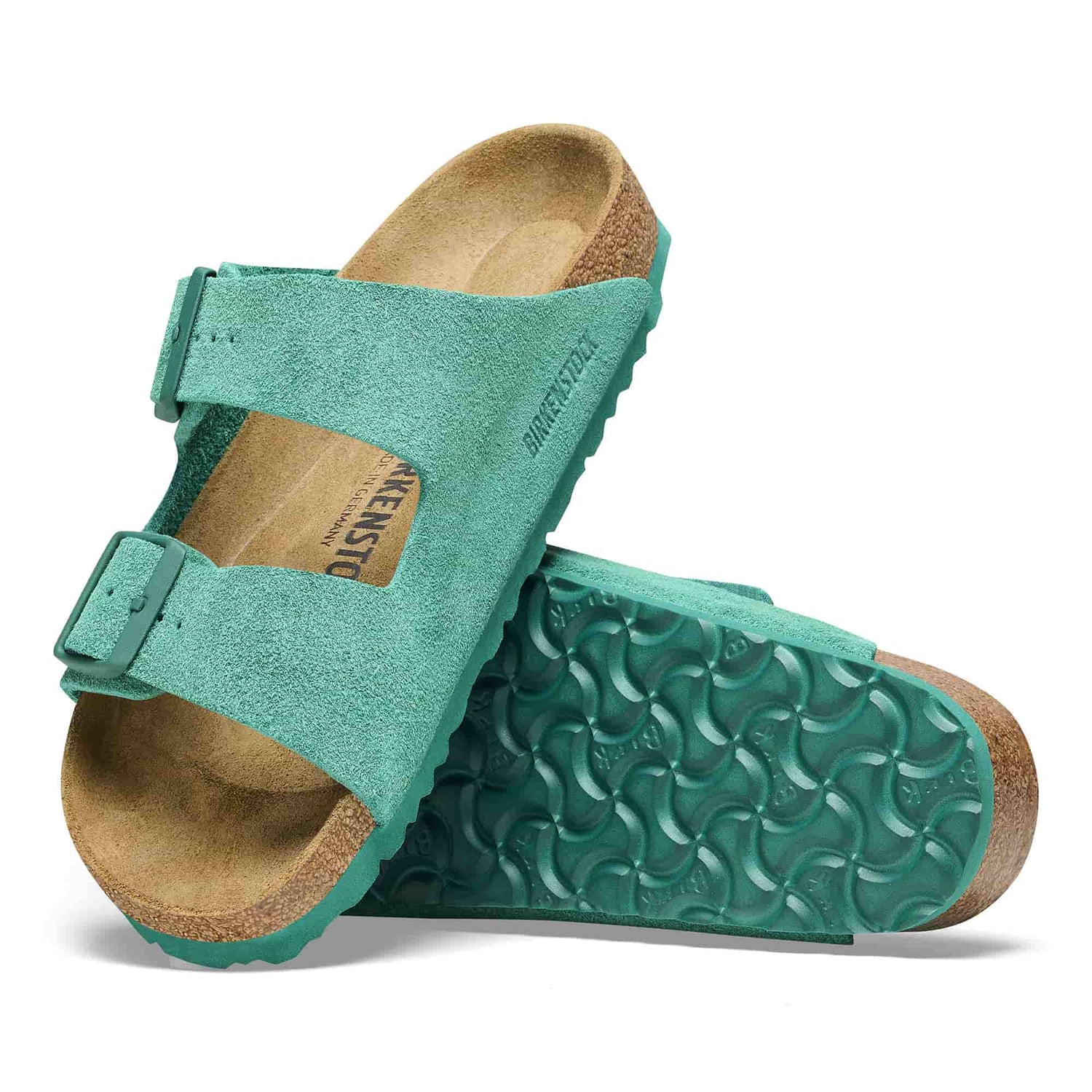 Birkenstock Arizona Green Suede Leather Sandal Sole