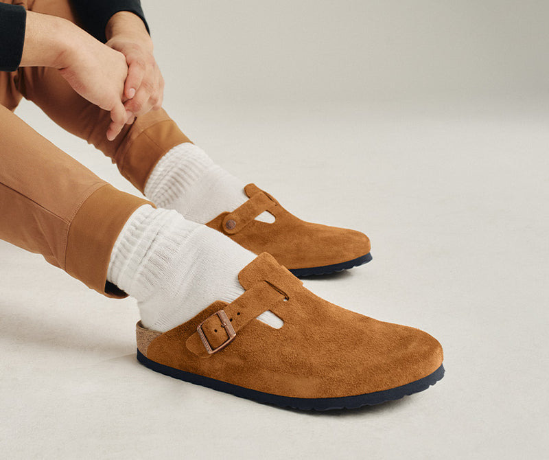 Birkenstock boston with discount socks