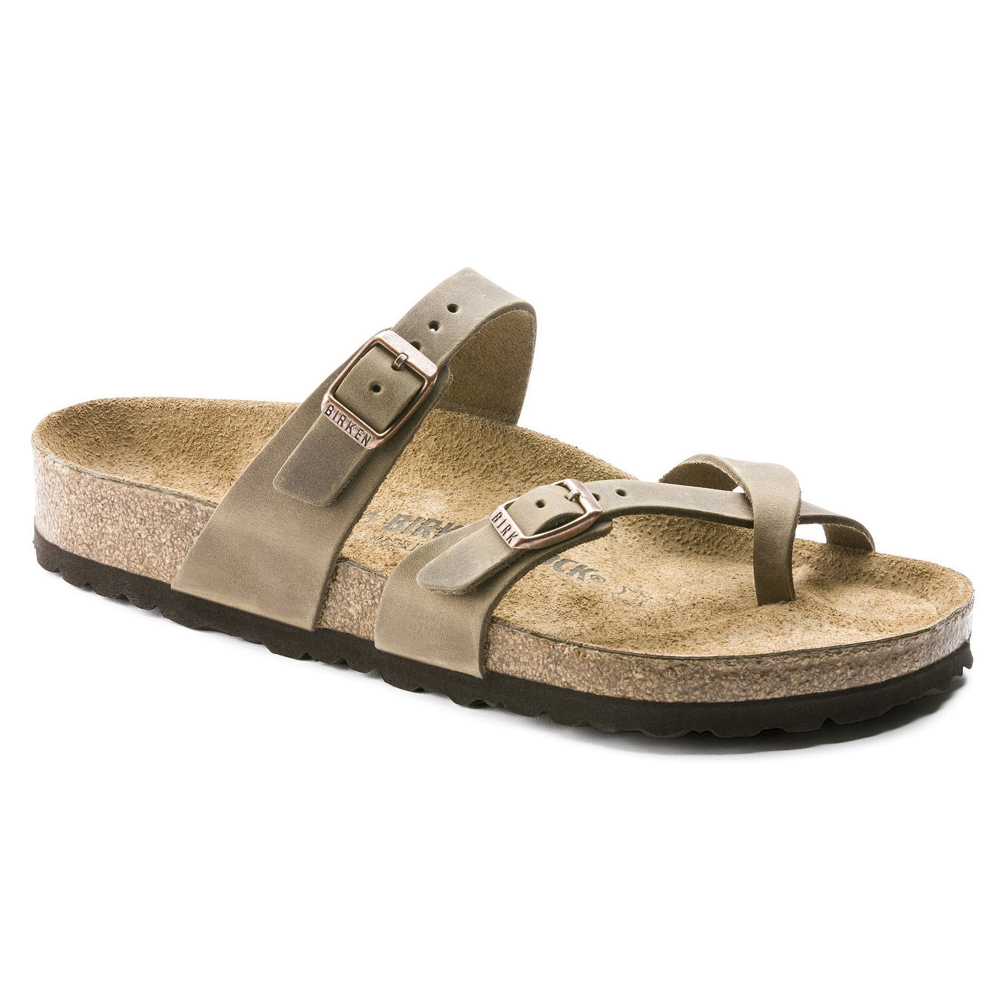 BIRKENSTOCK Mayari Oiled Leather Sandal Tobacco Brown