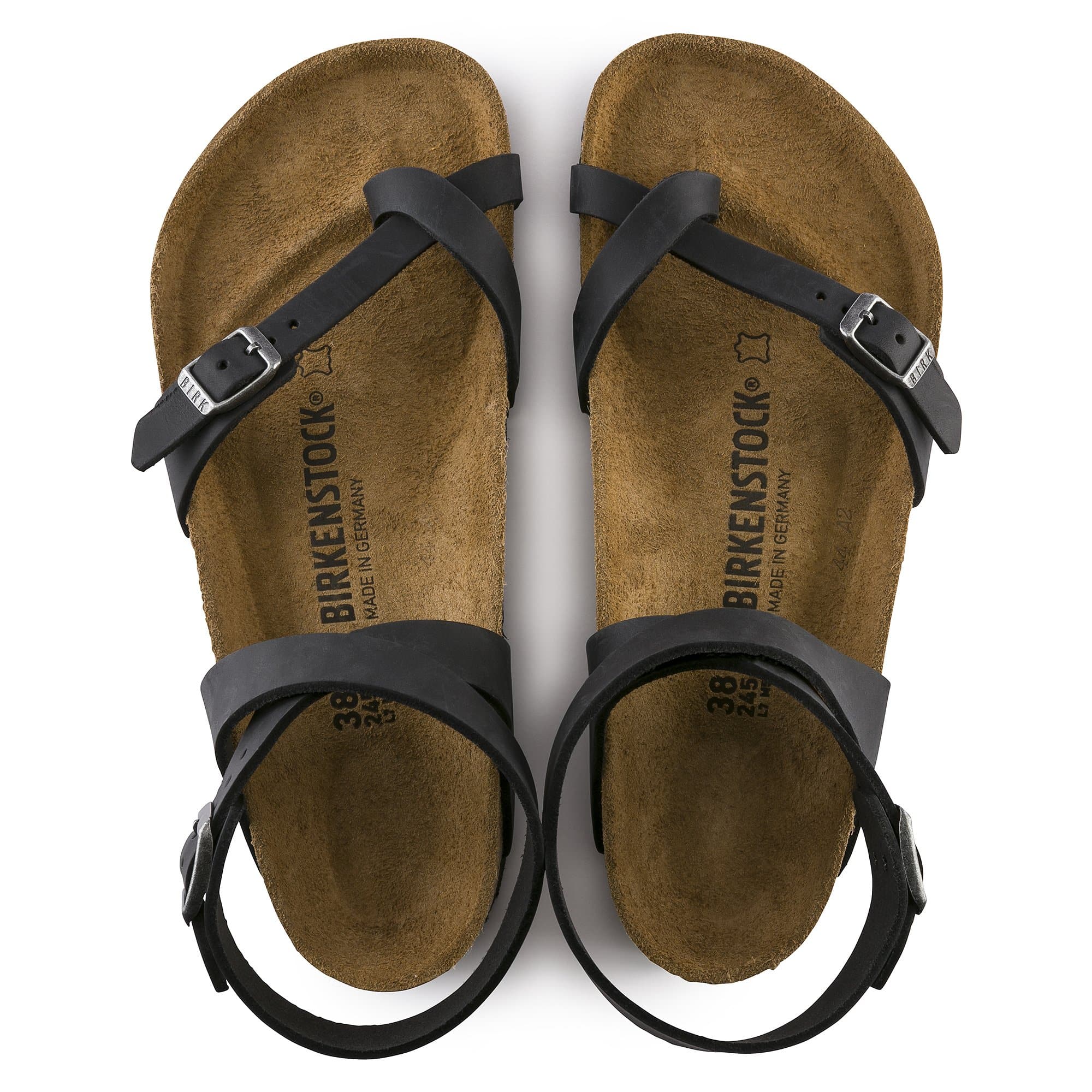 BIRKENSTOCK Yara Oiled Leather Sandal Black