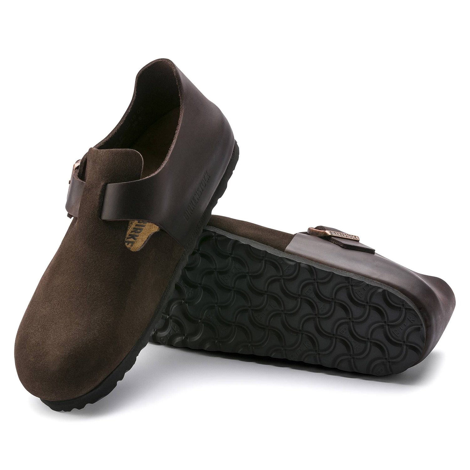 London Oiled Leather/Suede Leather Ebony - BIRKENSTOCK