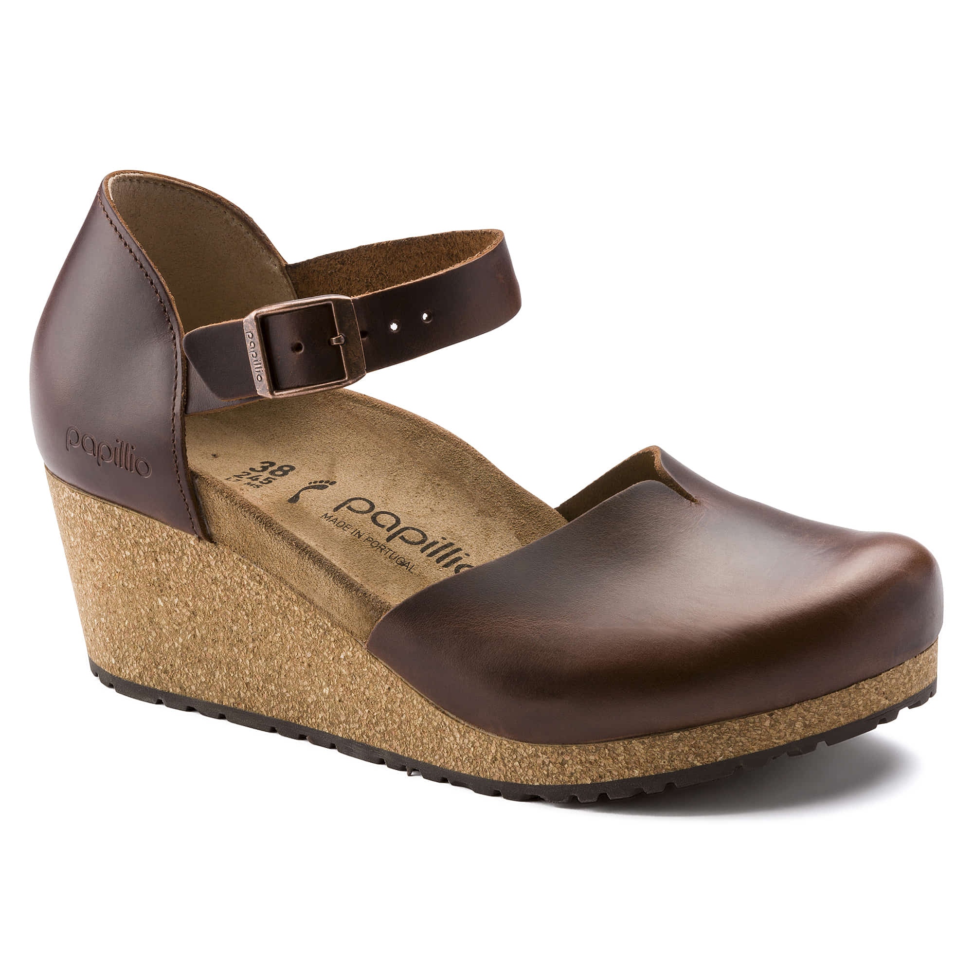 BIRKENSTOCK Mary Natural Leather Sandal Brown