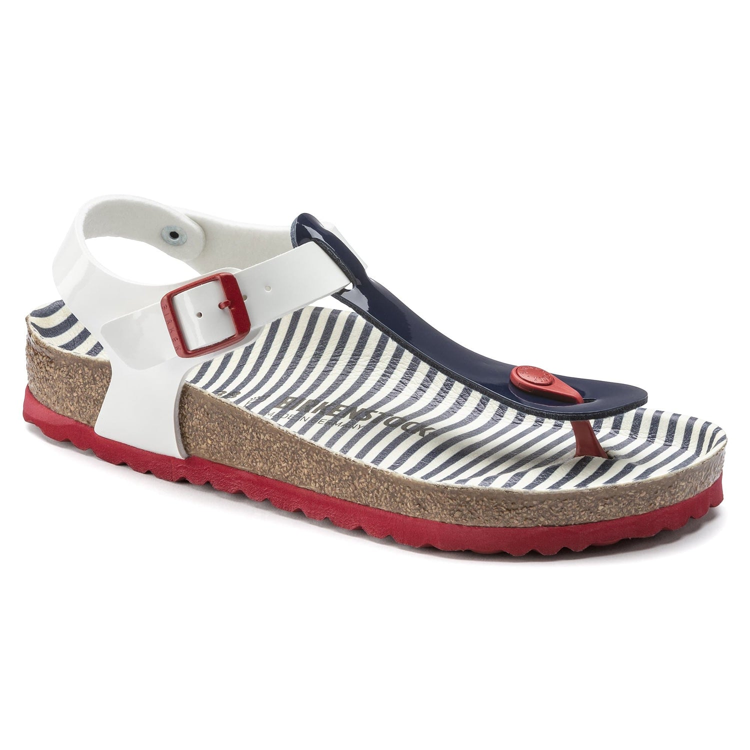 Birko-Flor Nautical Stripes Navy  White - BIRKENSTOCK