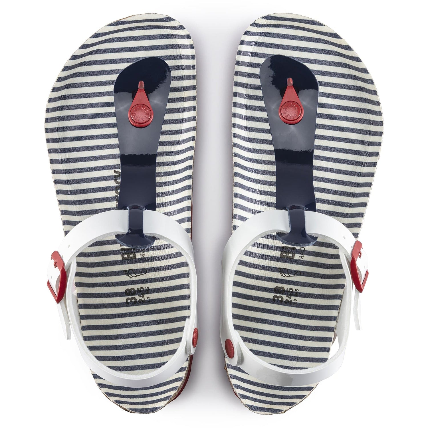 Birko-Flor Nautical Stripes Navy  White - BIRKENSTOCK Top Look