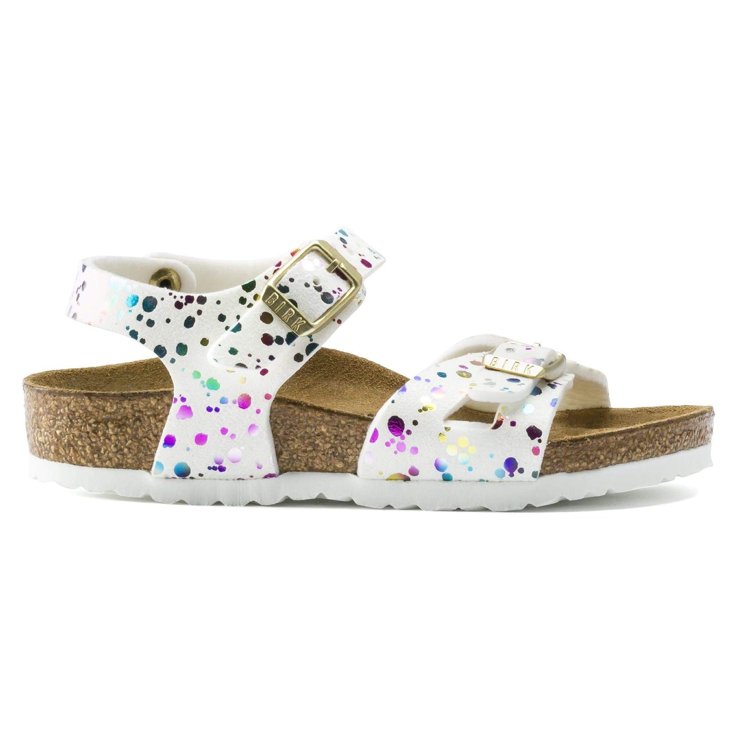 Birkenstock Confetti White Rio Kids Synthetics Right Angle