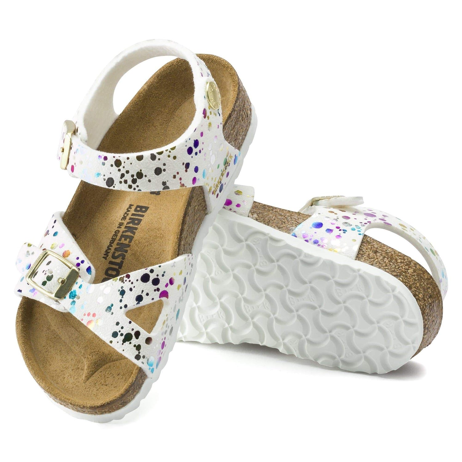 Birkenstock Confetti White Rio Kids Synthetics Sole Close Viewq