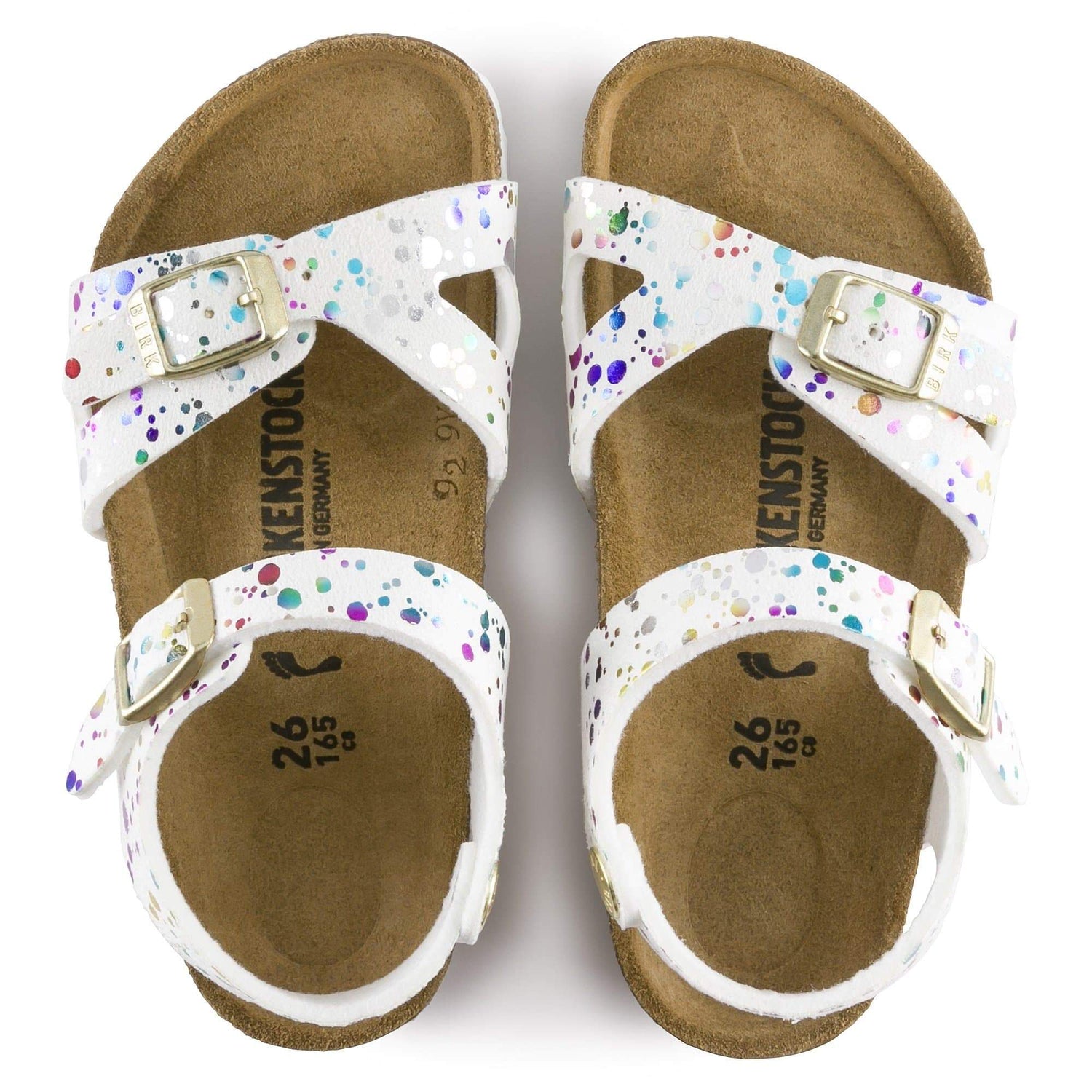 Birkenstock Confetti White Rio Kids Synthetics Top View