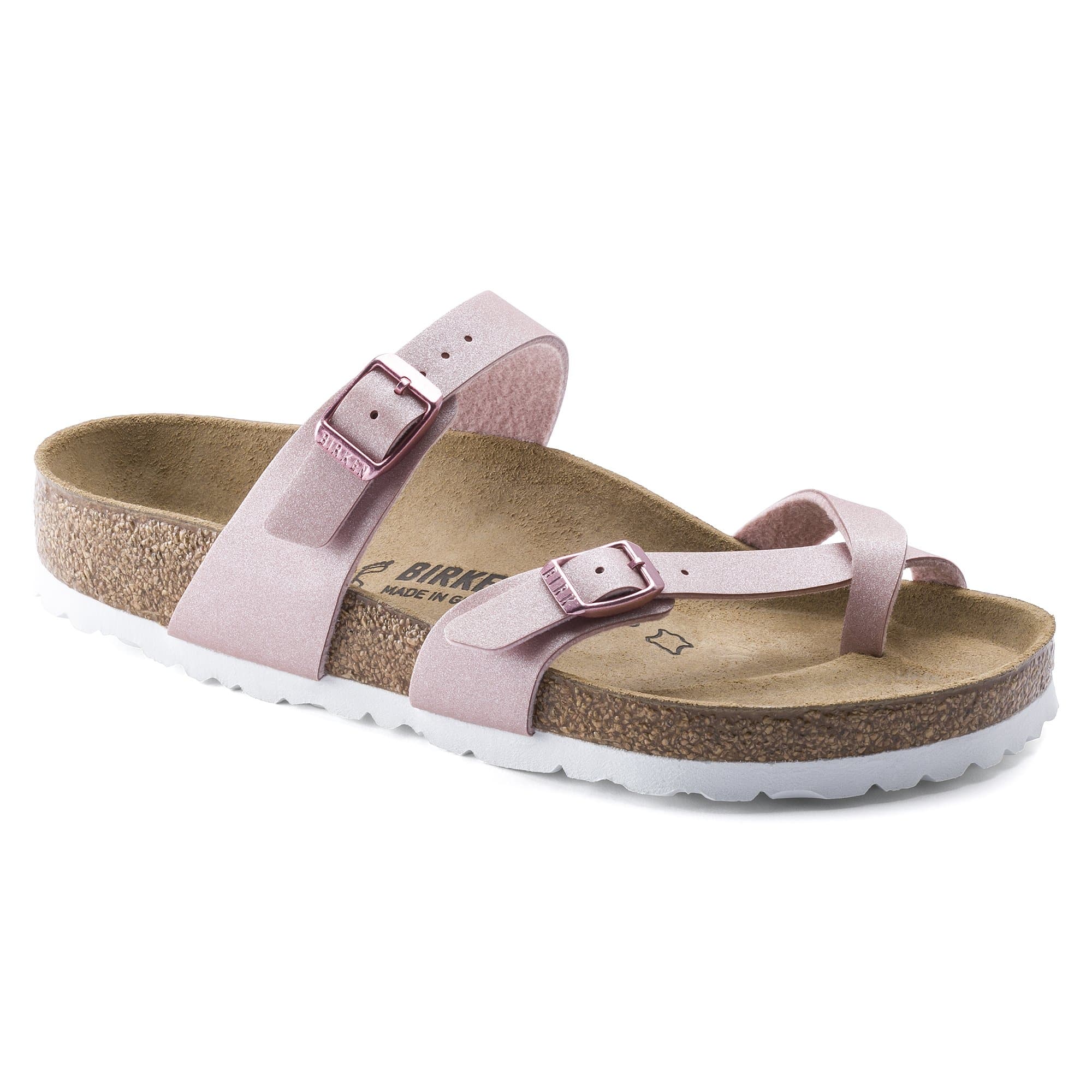 Birkenstock arizona best sale icy metallic rose