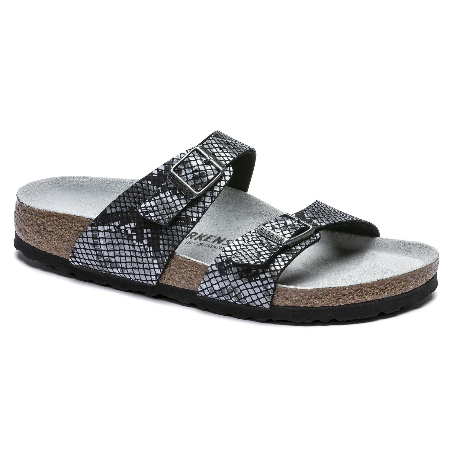 BIRKENSTOCK Sydney Micro Fibre Python Black Sandal