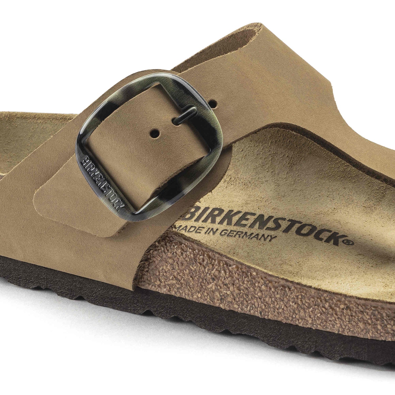 Gizeh Big Buckle Nubuck Leather - BIRKENSTOCK