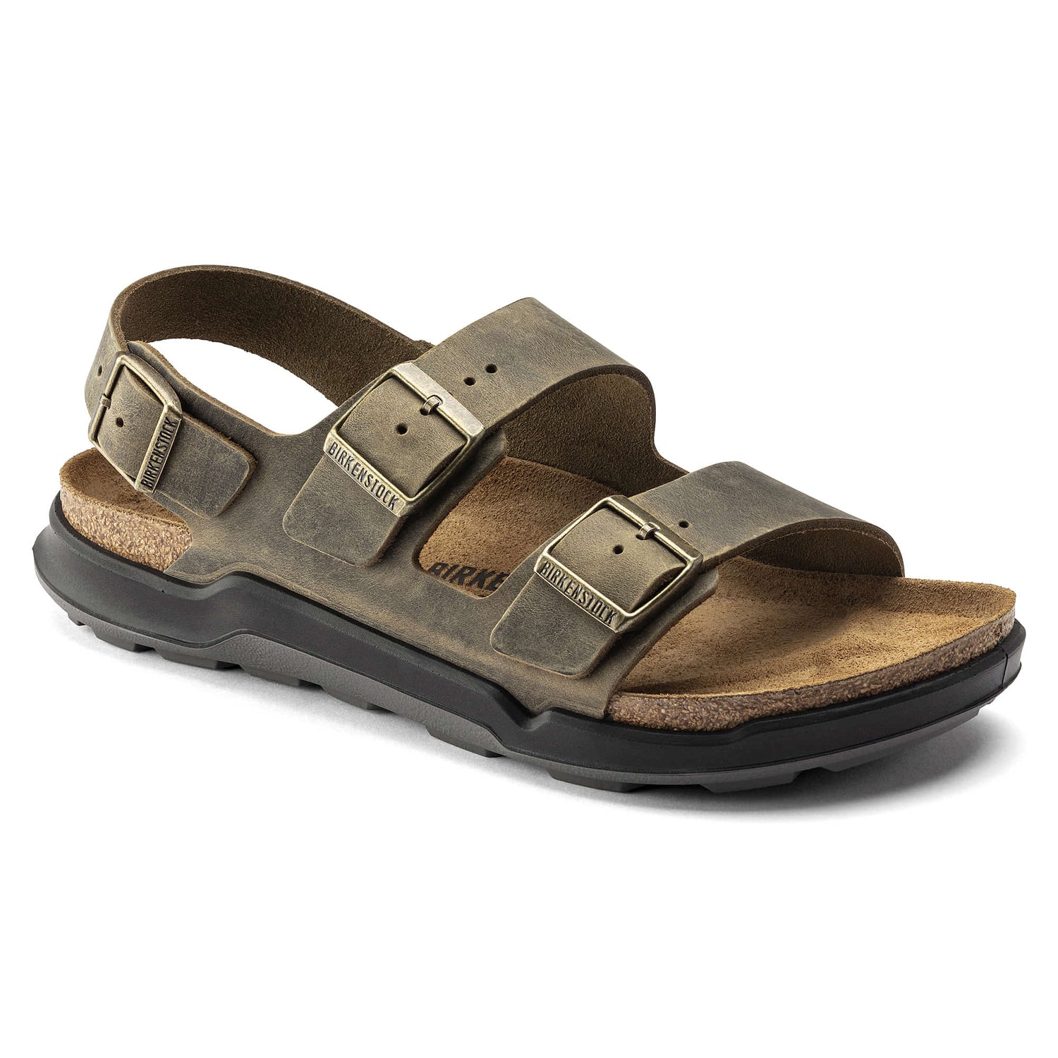 BIRKENSTOCK Milano Rugged Oiled Leather Green Sandal