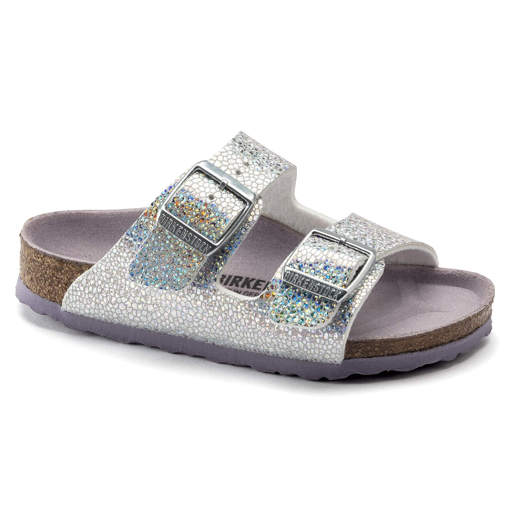 BIRKENSTOCK Arizona Kids Micro Fibre Sandal Silver