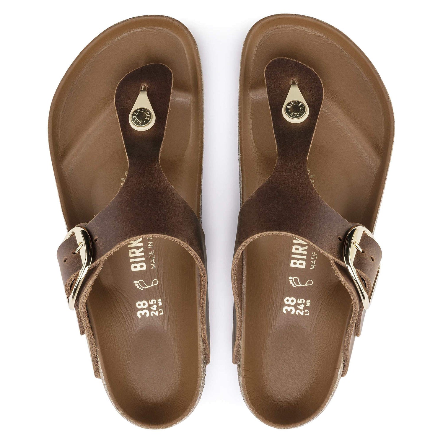 Gizeh Big Buckle Natural Leather - BIRKENSTOCK