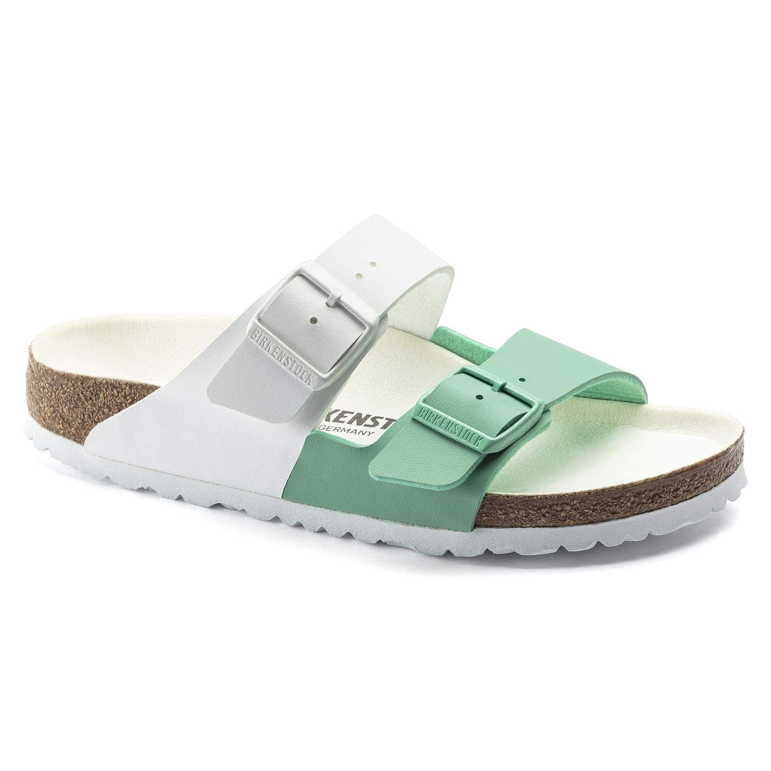 BIRKENSTOCK Arizona Split Birko-Flor Green/White Sandals