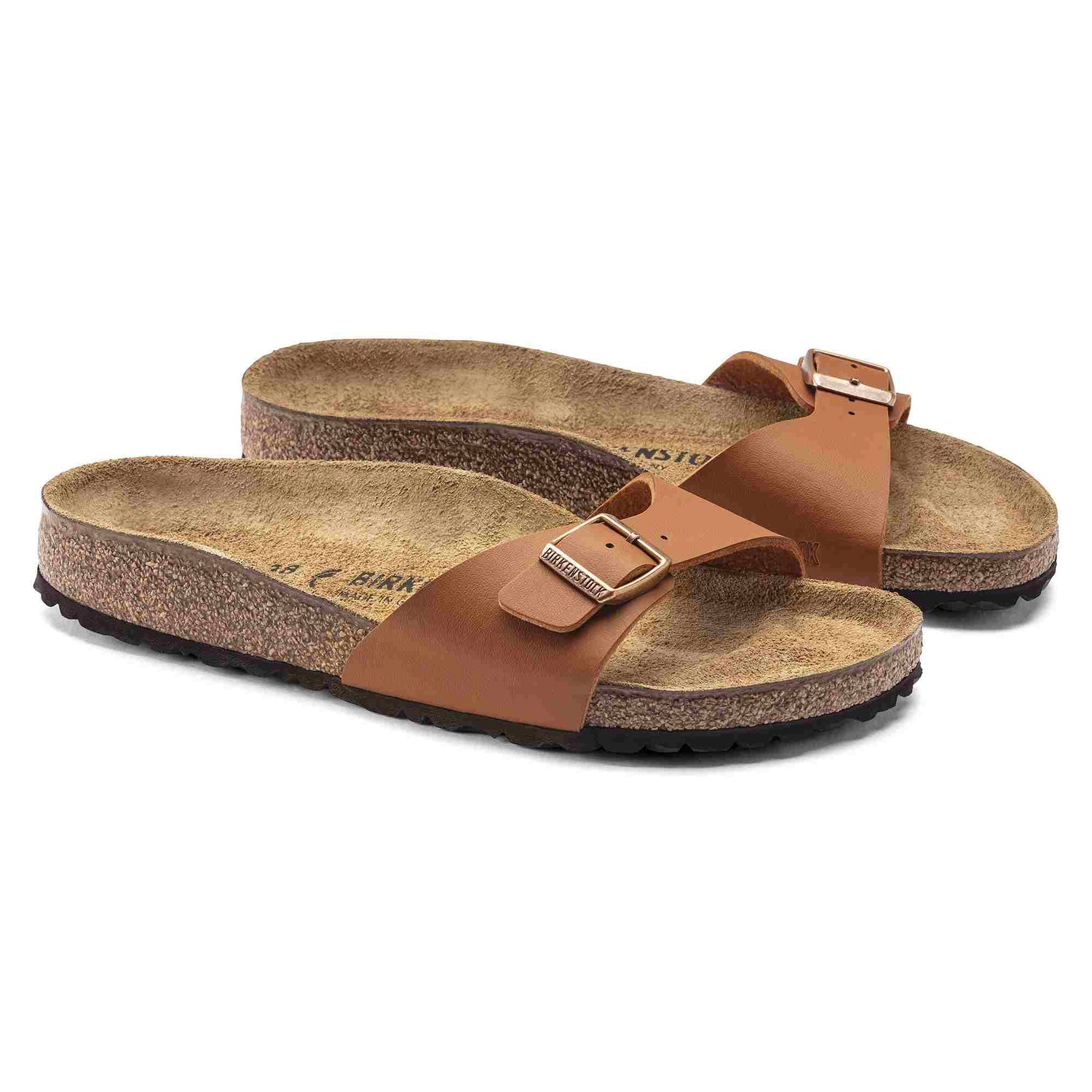 Birkenstock Brown/Ginger Madrid Birko-Flor pair