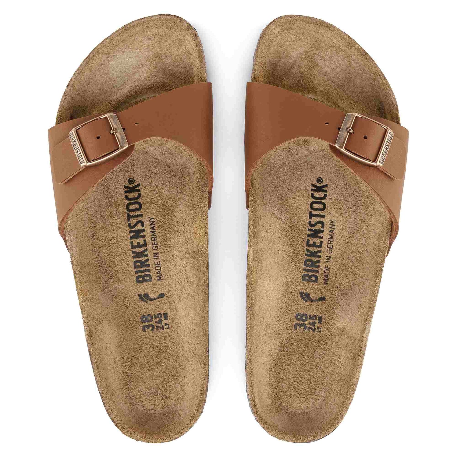 Birkenstock Brown/Ginger Madrid Birko-Flor top look