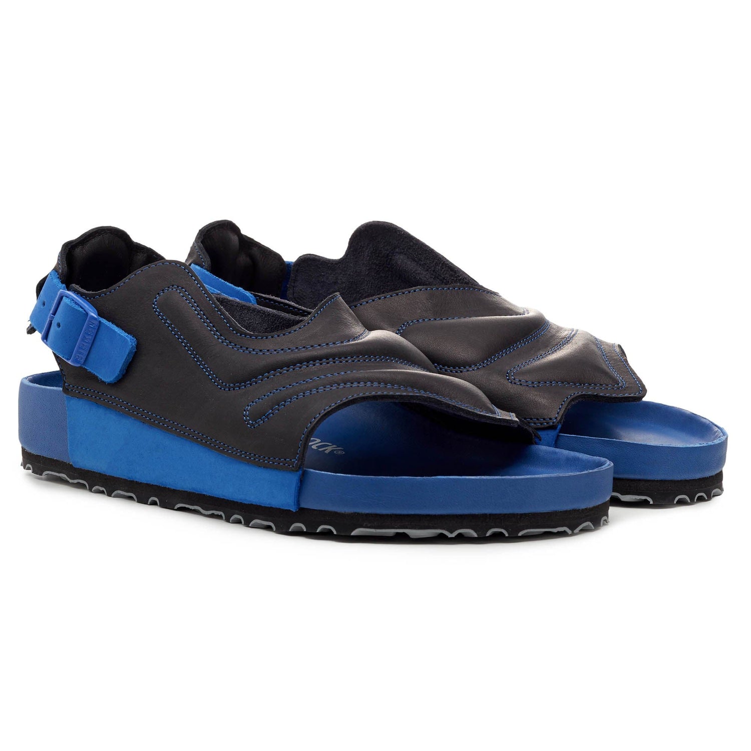 Shop Birkenstock Blue/Balck Terra by Saskia Lenaerts Sandal 