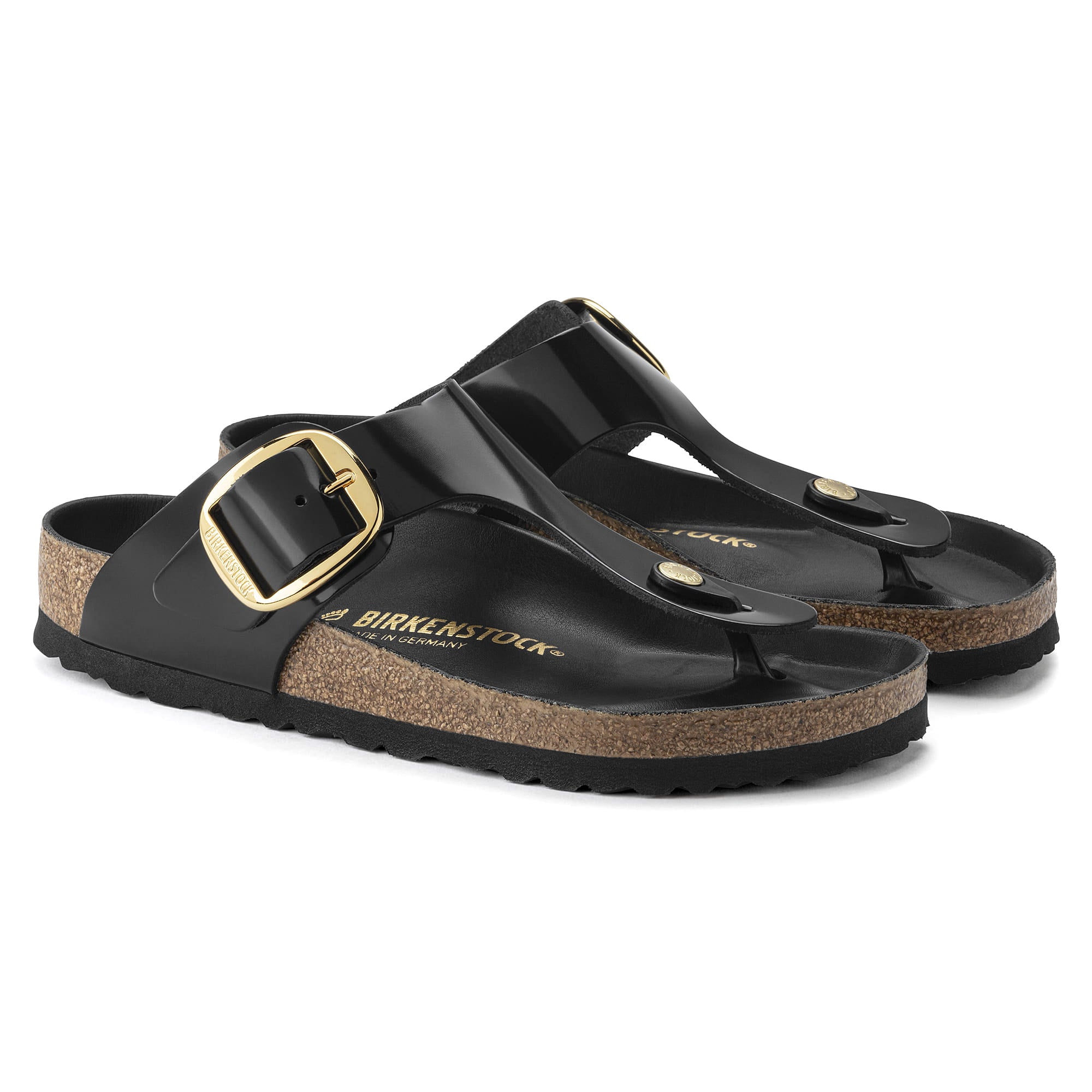 Birkenstock black fashion buckle