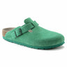 Shop Birkesntock Green/Bold Green Boston Suede Leather Clog