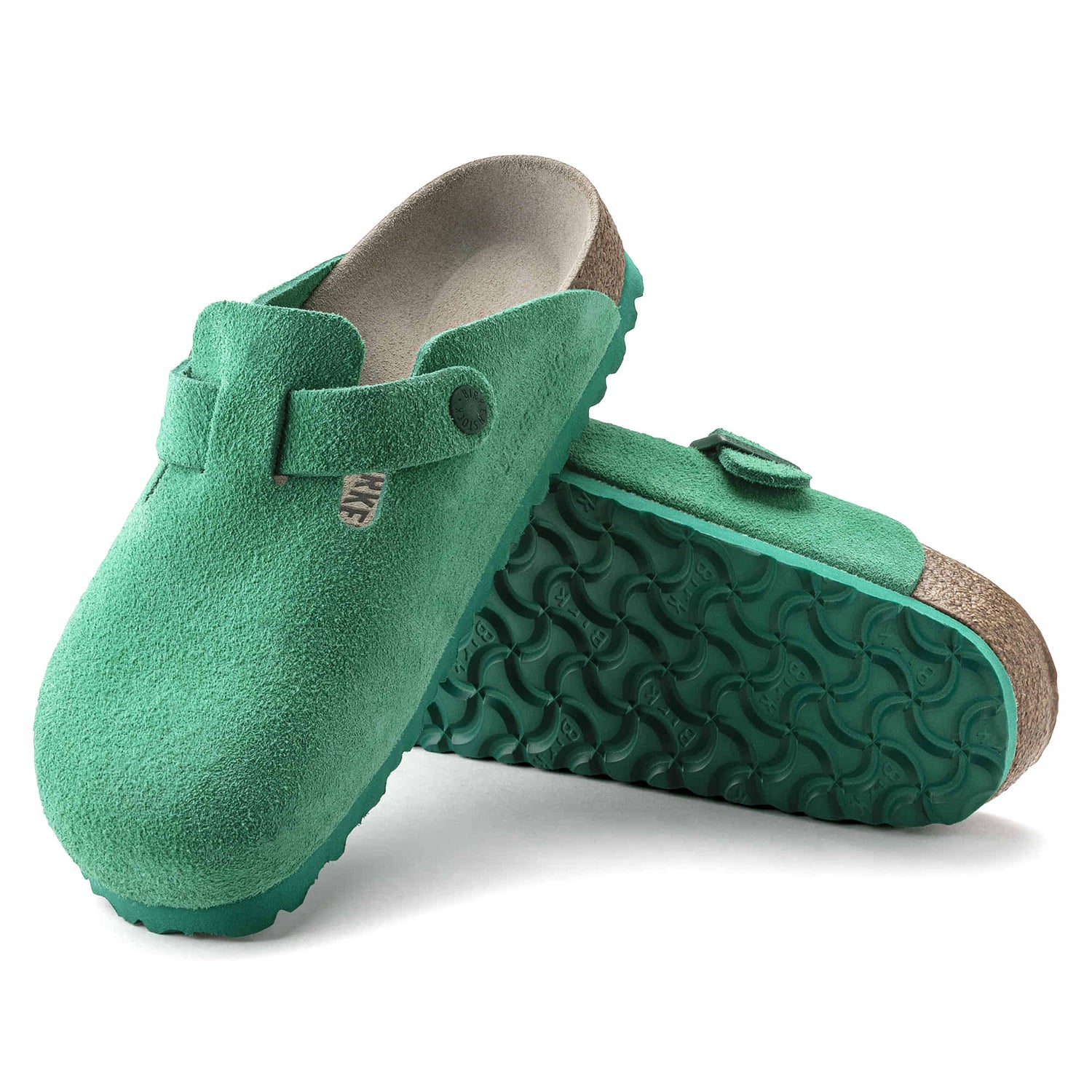  Birkesntock Green/Bold Green Boston Suede Leather Clog sole