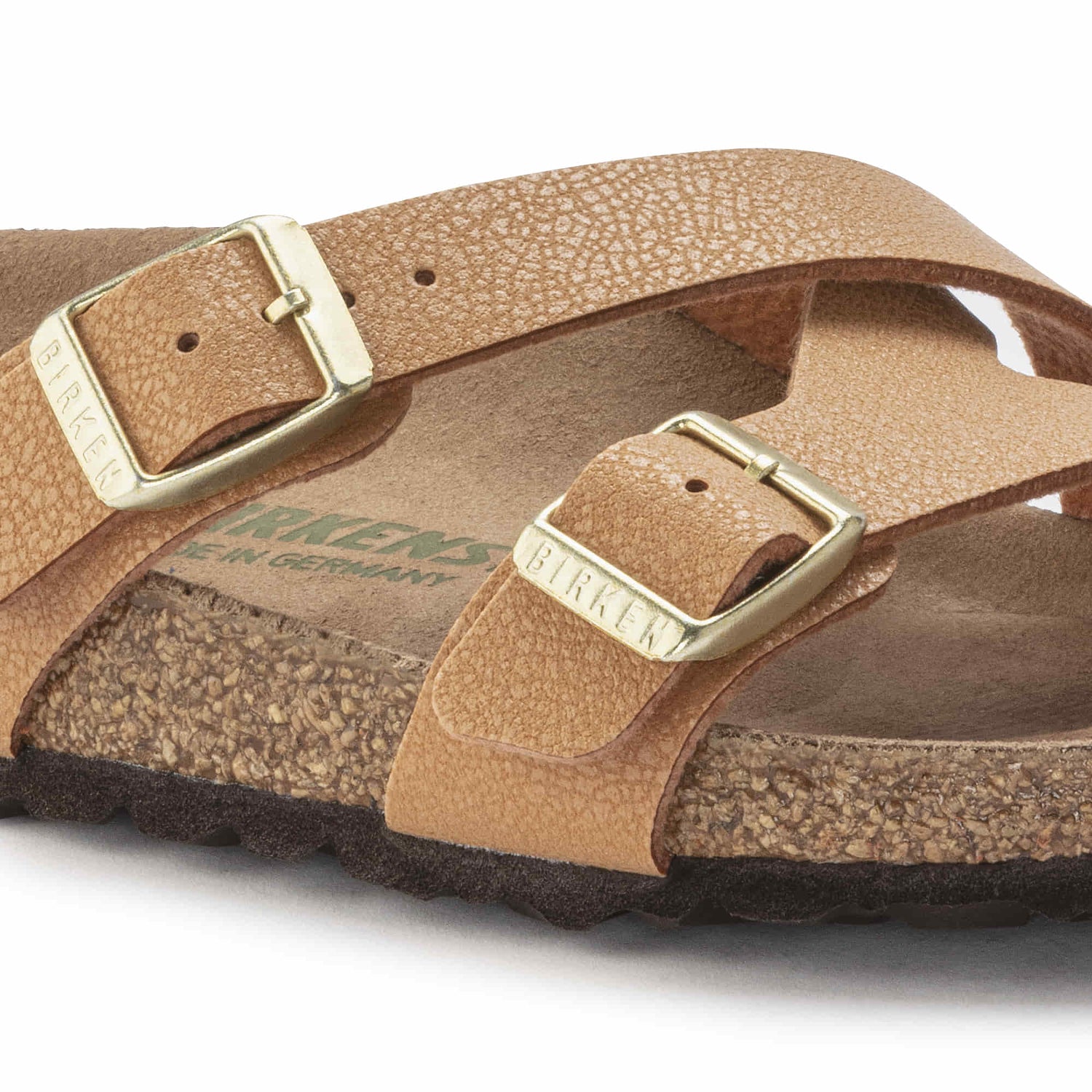 Birkenstock Yao Vegan Birko-Flor brown Nubuck Sandal Details