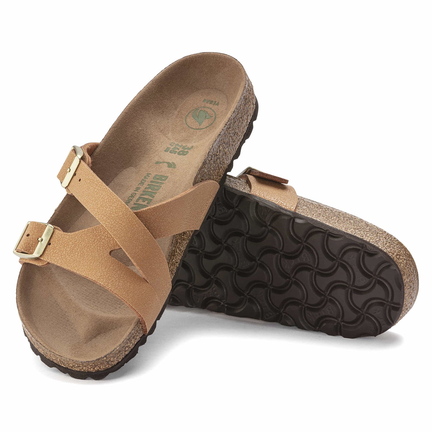 Birkenstock Yao Vegan Birko-Flor brown Nubuck Sandal Sole