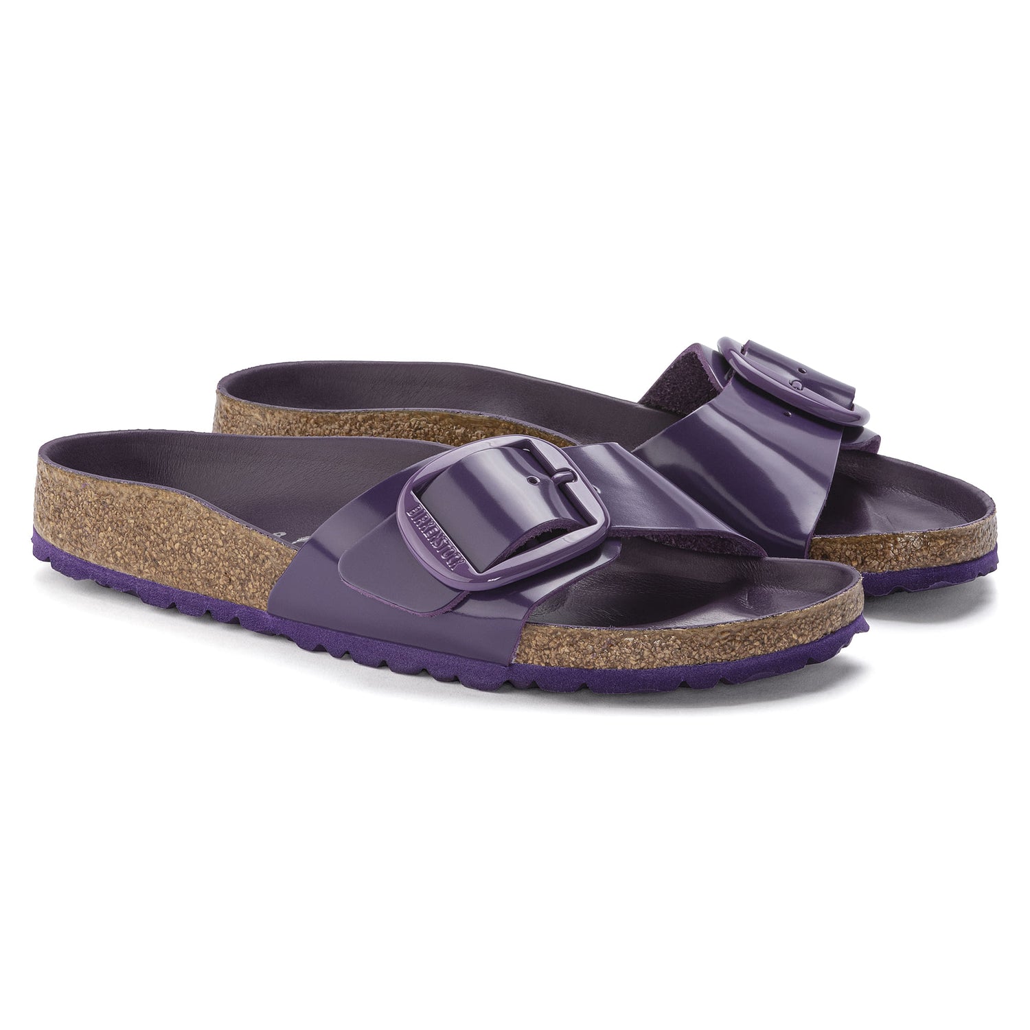 Buy  Birkenstock Madrid Big Buckle Natural Leather Patent