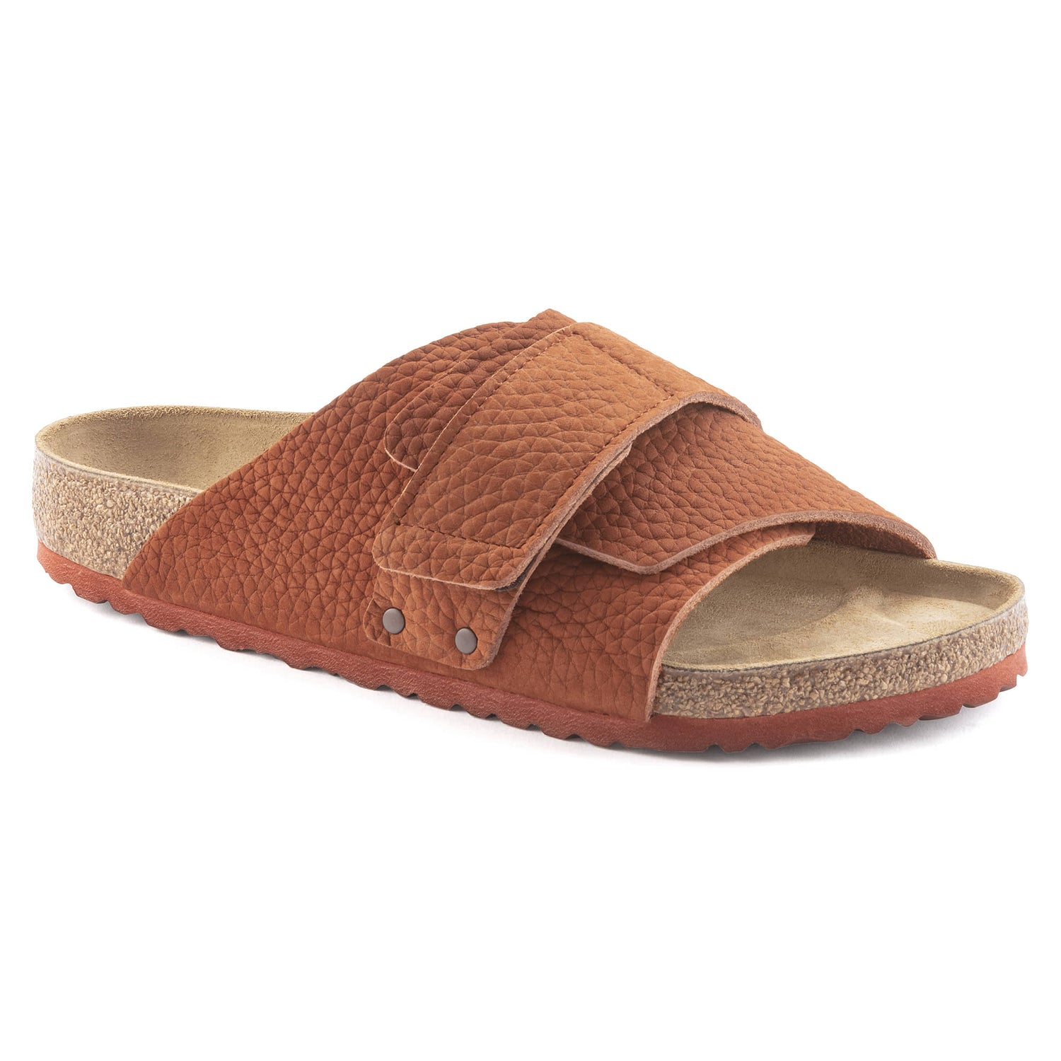 Birkerstock Red/Desert Buck Burnt Clay Kyoto Nubuck Leather Sandal