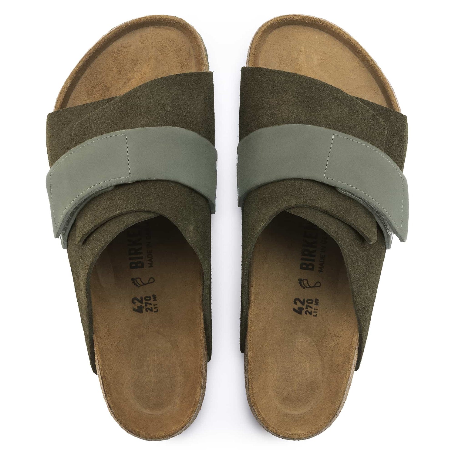 Birkenstock Kyoto Green Suede Leather Top Look