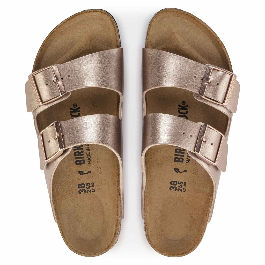 Birkenstock women's metallic copper arizona sandals new arrivals