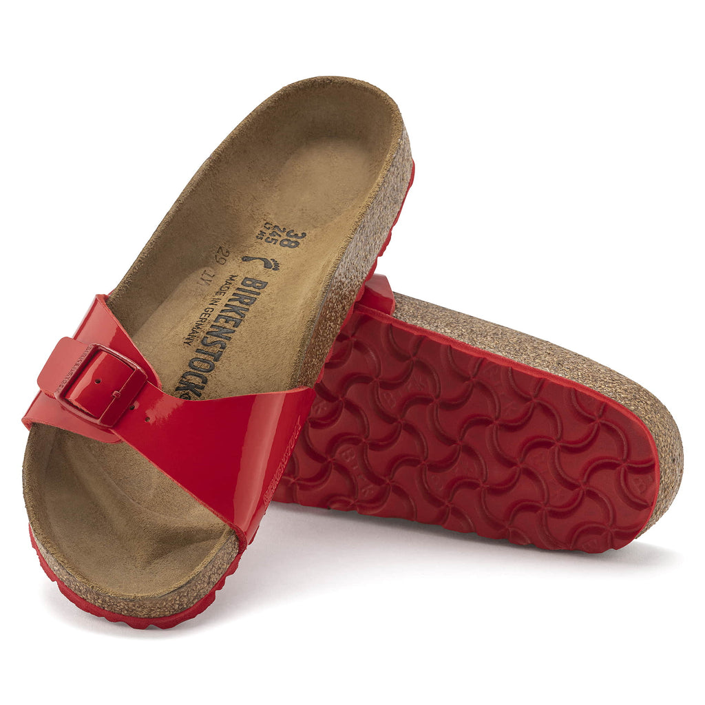 Red best sale patent birkenstocks