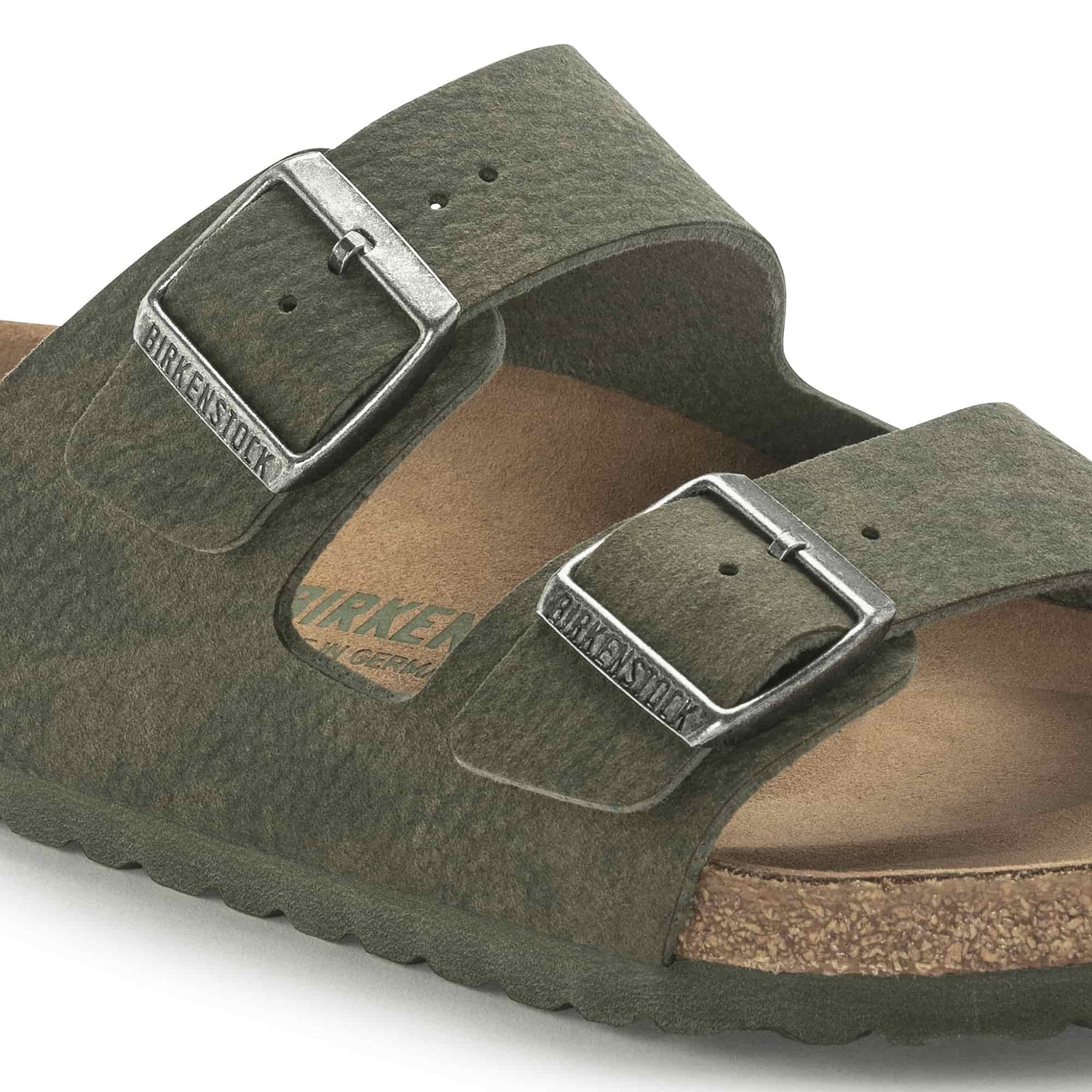  Birkenstock Arizona Vegan Green Micro Fibre Sandal Details