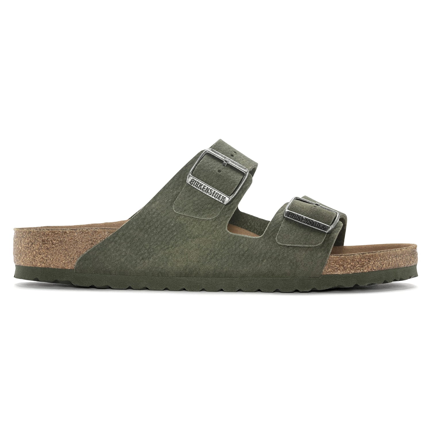 Birkenstock Arizona Vegan Green Micro Fibre Sandal Side Look