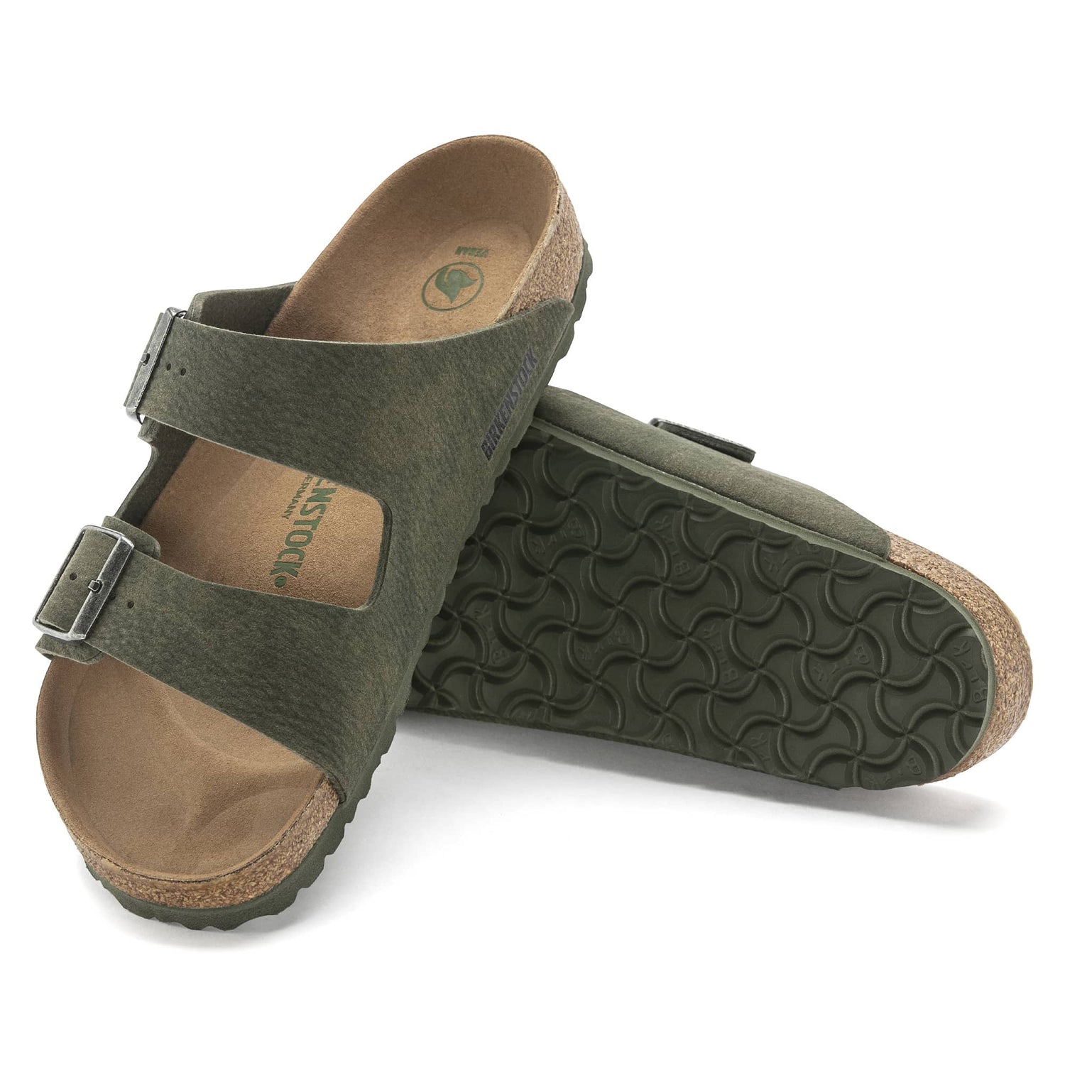 Birkenstock Arizona Vegan Green Micro Fibre Sandal Sole